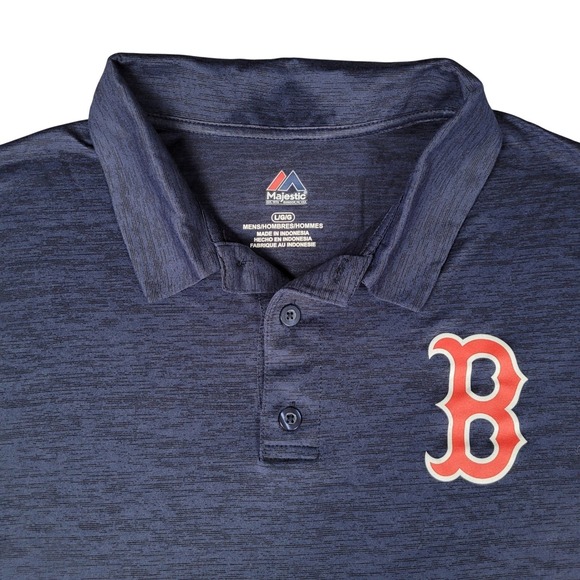 Majestic Other - Boston Red Sox MLB Polo Shirt Mens Large Navy Majestic NWT